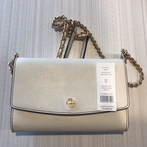Tory Burch Parker Chain Wallet - Ivory